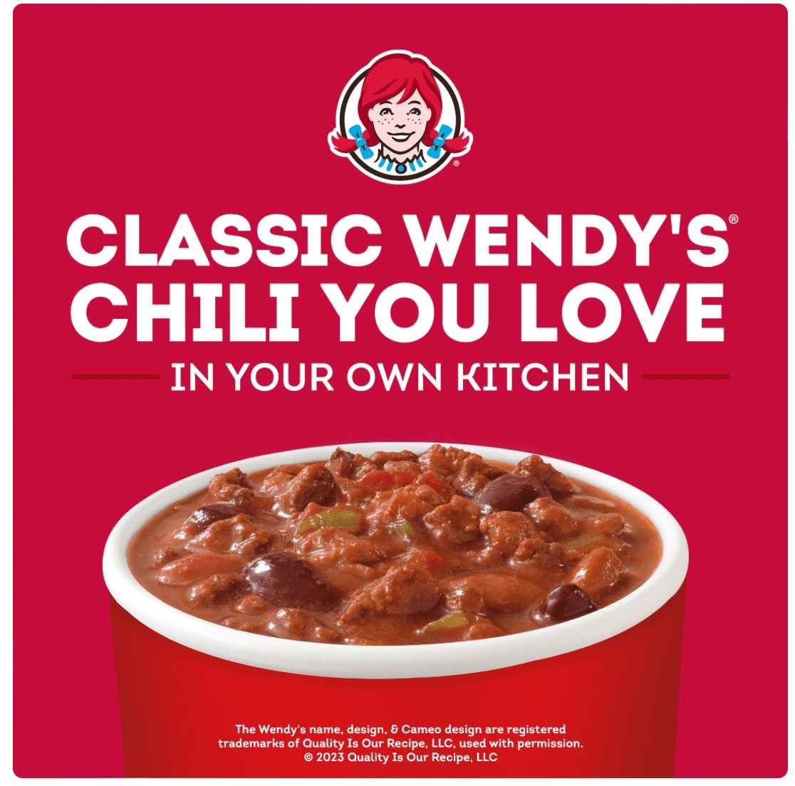 Wendy's Chili With Beans, Canned Chili, 15 oz. (Pack of 2) Wendy's 
