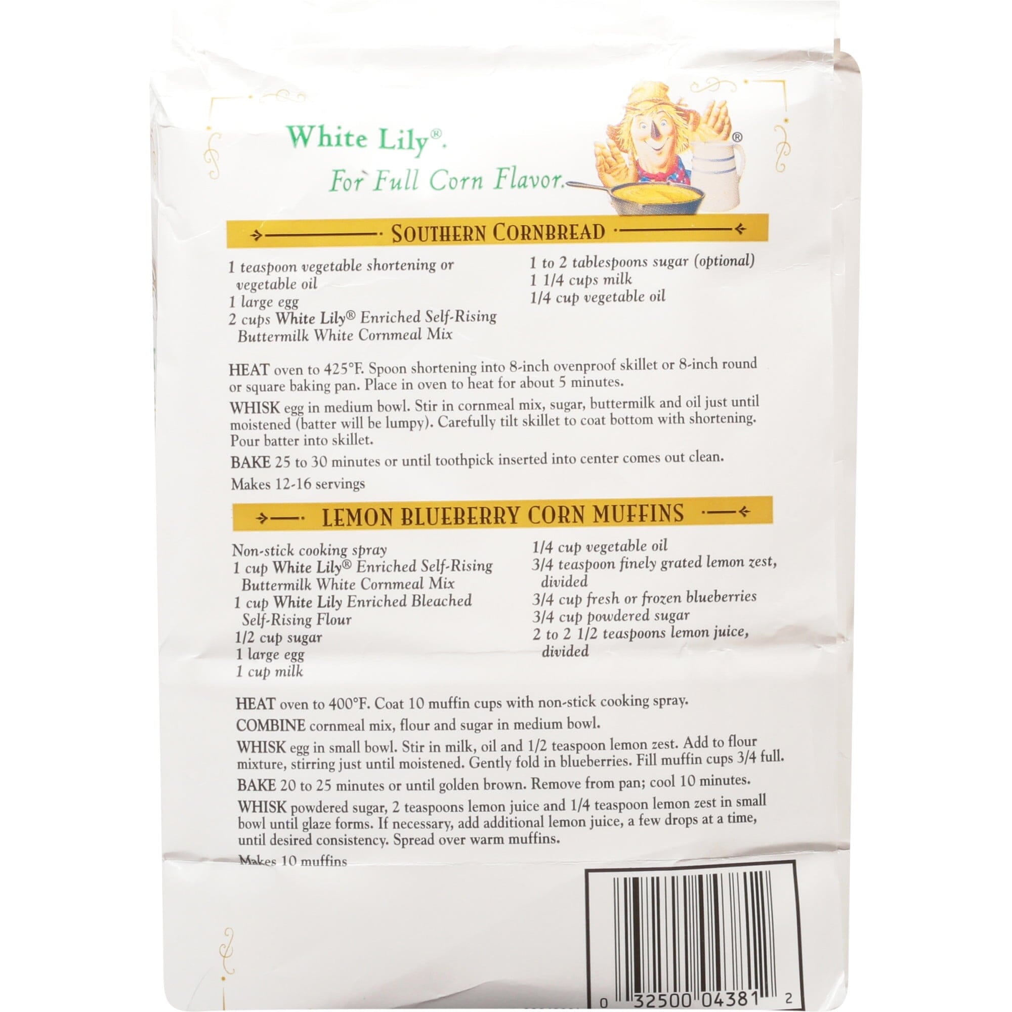White Lily Self-Rising Buttermilk White Cornmeal Mix, 5 lb Bag White Lily 