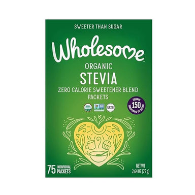 Wholesome Sweeteners Organic Stevia, 75 Count of 1g Packets Wholesome 75 Count-Single 