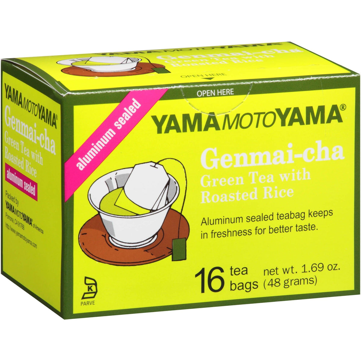 Yamamotoyama Genmai Cha, Green Tea with Roasted Rice, 1.69 OZ ...