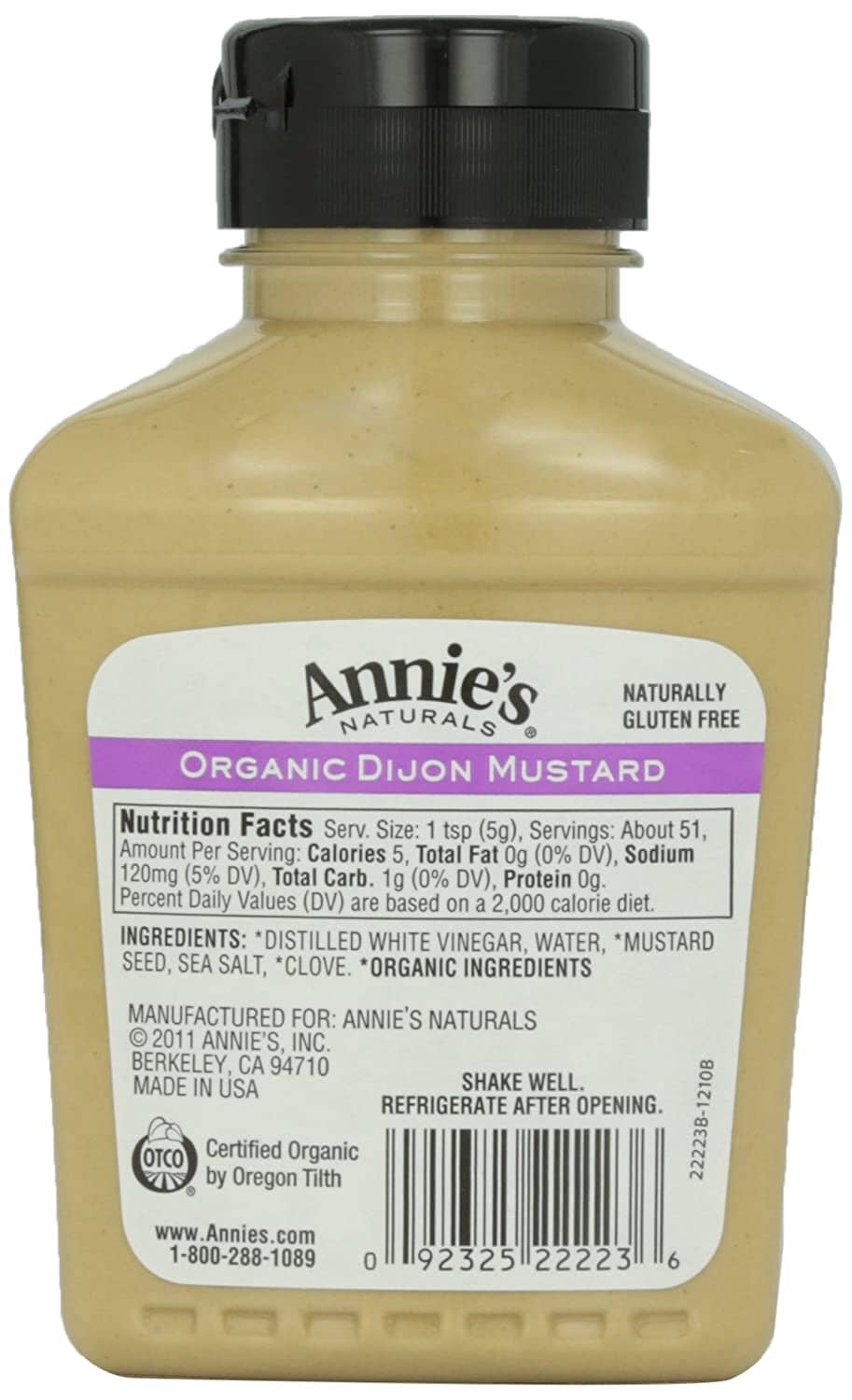 Annie's Organic Dijon Mustard Bottle Annie's 