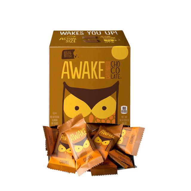 Awake Caffeinated Chocolate Energy Bites Awake Chocolate Caramel Chocolate 0.58 oz - 50 Count 
