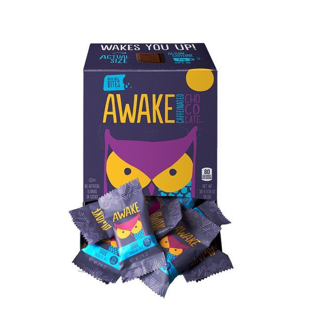 Awake Caffeinated Chocolate Energy Bites Awake Chocolate Dark Chocolate 0.46 oz - 50 Count 