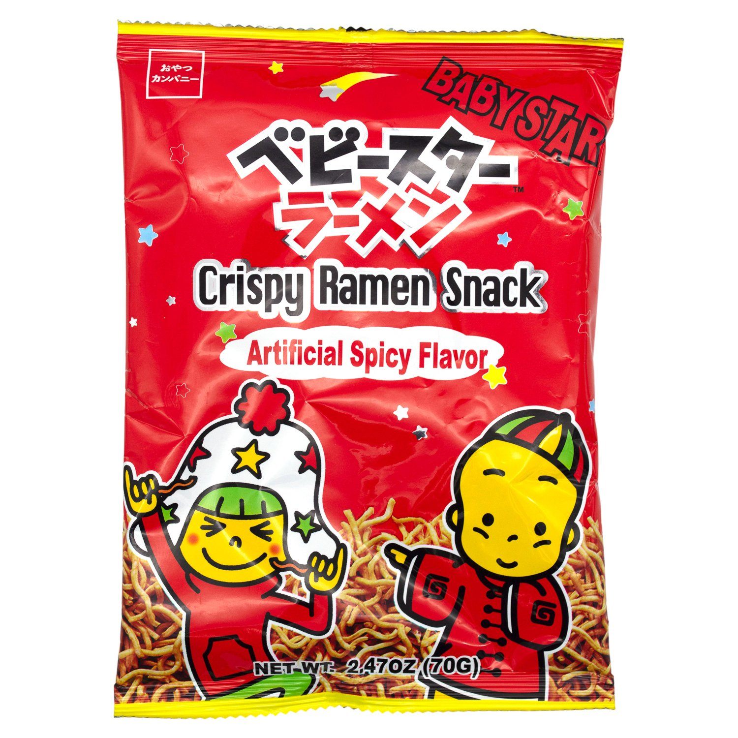 Baby Star Crispy Ramen Snacks Baby Star Spicy Flavor 2.47 Ounce 