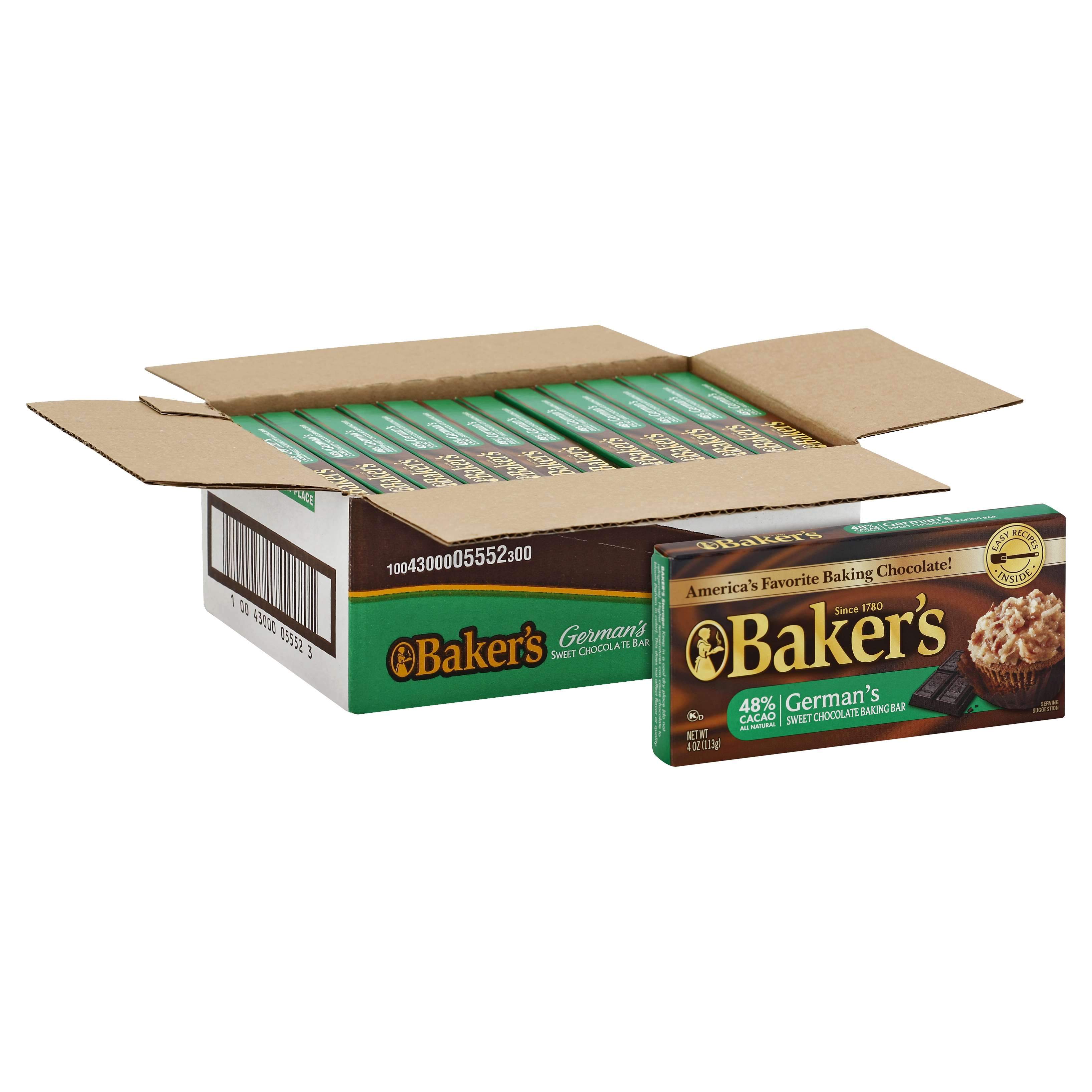 Baker's Chocolate Meltable Baker's German's 4 Oz-12 Count 