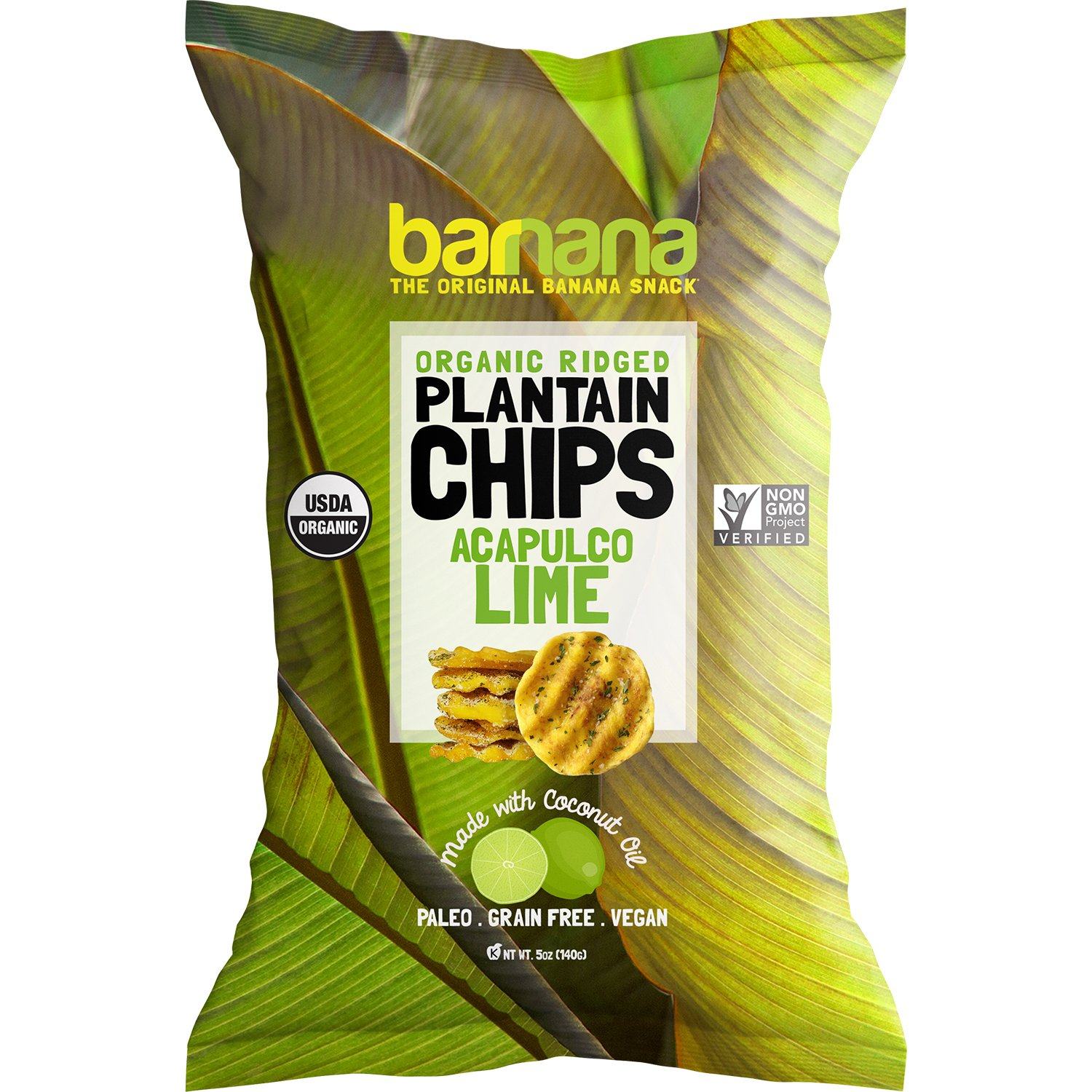 Barnana Organic Plantain Chips Barnana Acapulco Lime 5 Ounce 