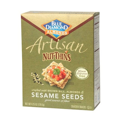 Blue Diamond Nut Thins, Date Mar-May 2023 Blue Diamond Sesame Seeds 4.25 Ounce 