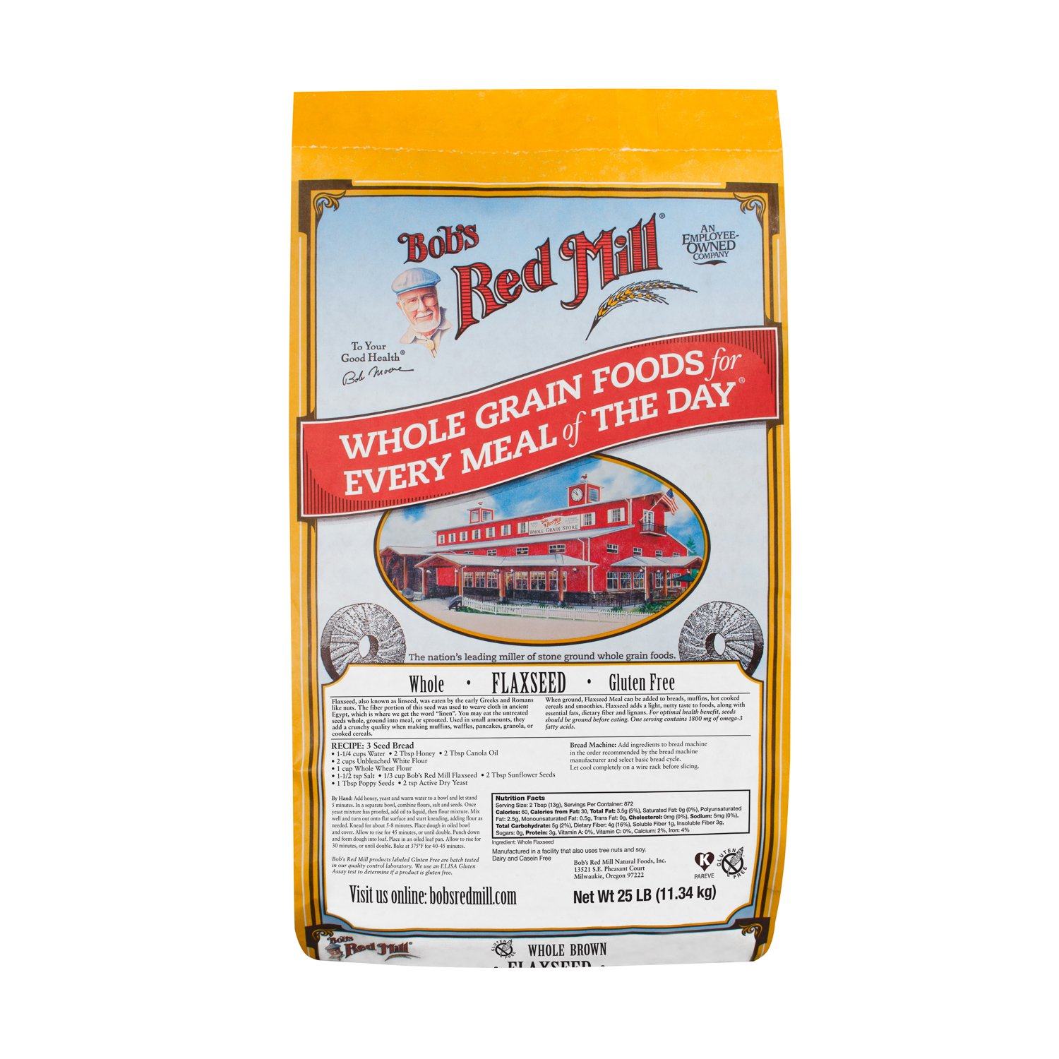 Bob's Red Mill Flaxseed Bob's Red Mill Brown 25 Pound 