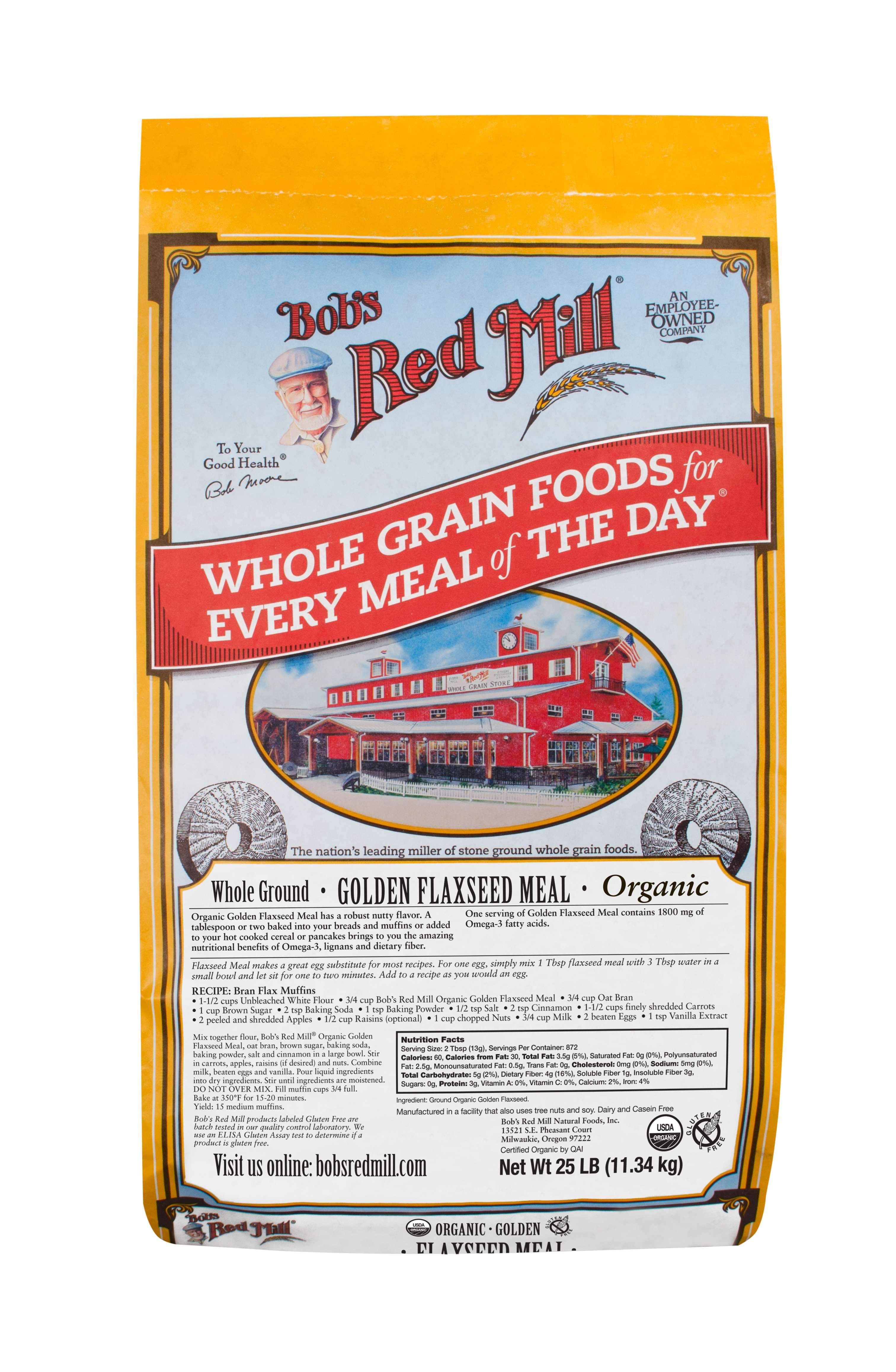 Bob's Red Mill Golden Flaxseed Meal Bob's Red Mill Organic 25 Pound 