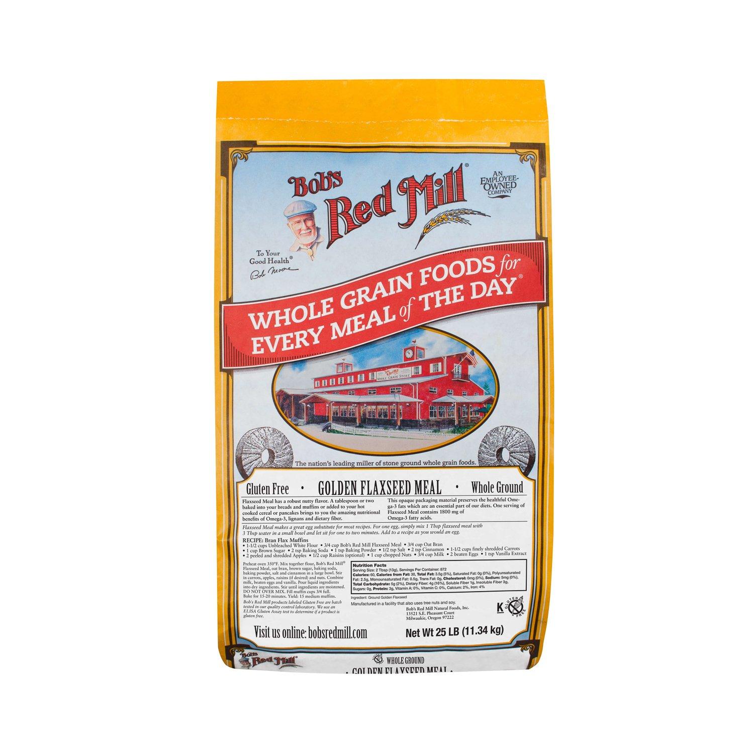 Bob's Red Mill Golden Flaxseed Meal Bob's Red Mill Original 25 Pound 
