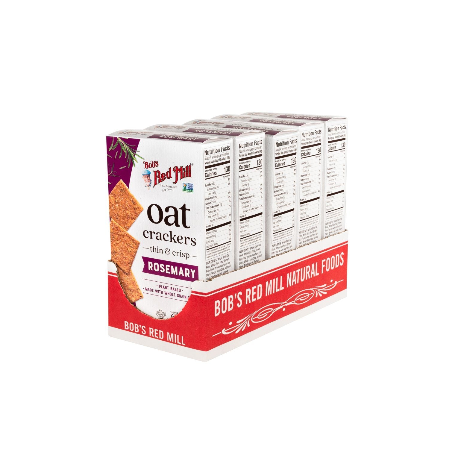 Bob's Red Mill Oat Crackers Bob's Red Mill Rosemary 4.25 Oz-5 Count 