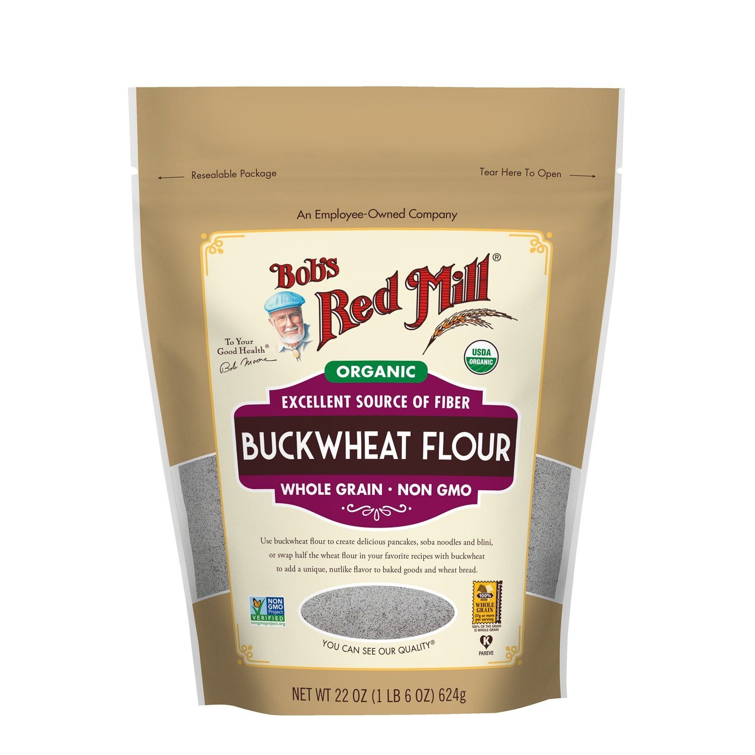 Bob's Red Mill Organic Buckwheat Flour Bob's Red Mill Original 22 Ounce 