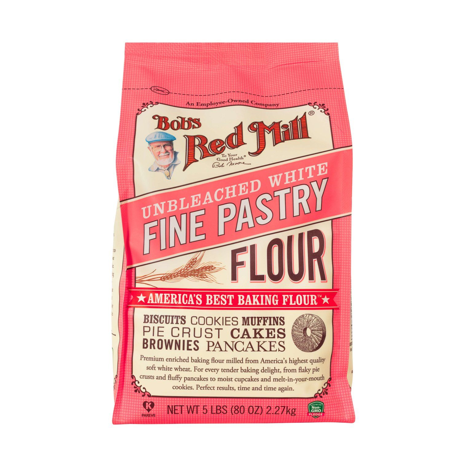 Bob's Red Mill Pastry Flour Bob's Red Mill Unbleached White Fine 5 Pound 