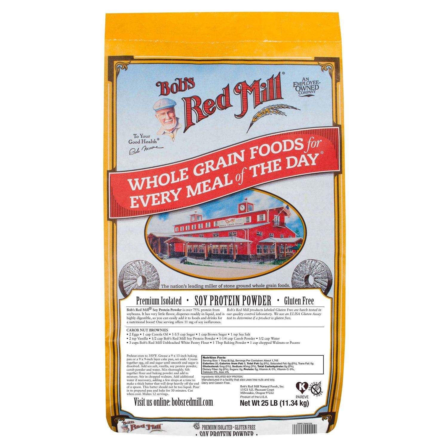 Bob's Red Mill Soy Protein Powder Bob's Red Mill 25 Pound 