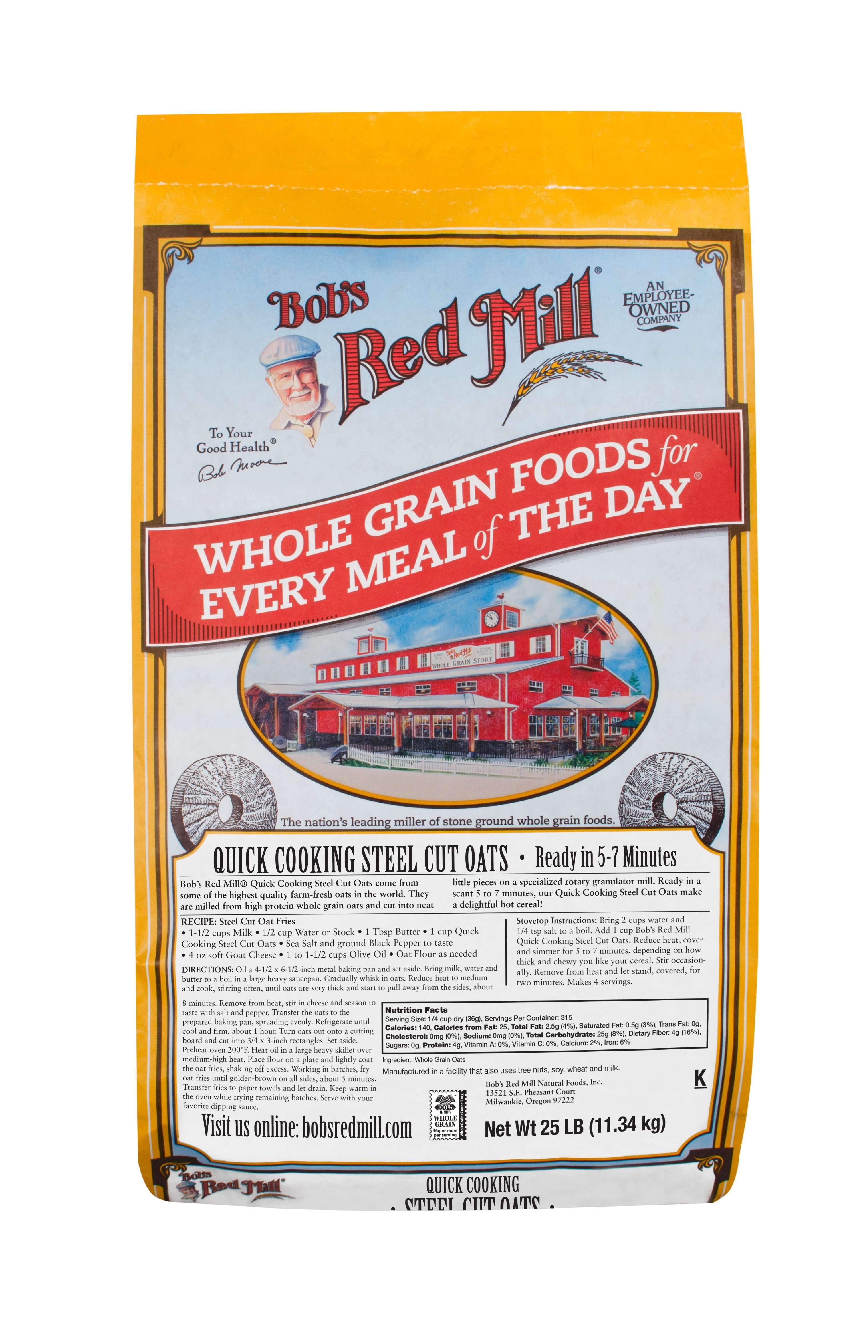 Bob's Red Mill Steel Cut Oats Bob's Red Mill Quick Cooking 25 Pound 
