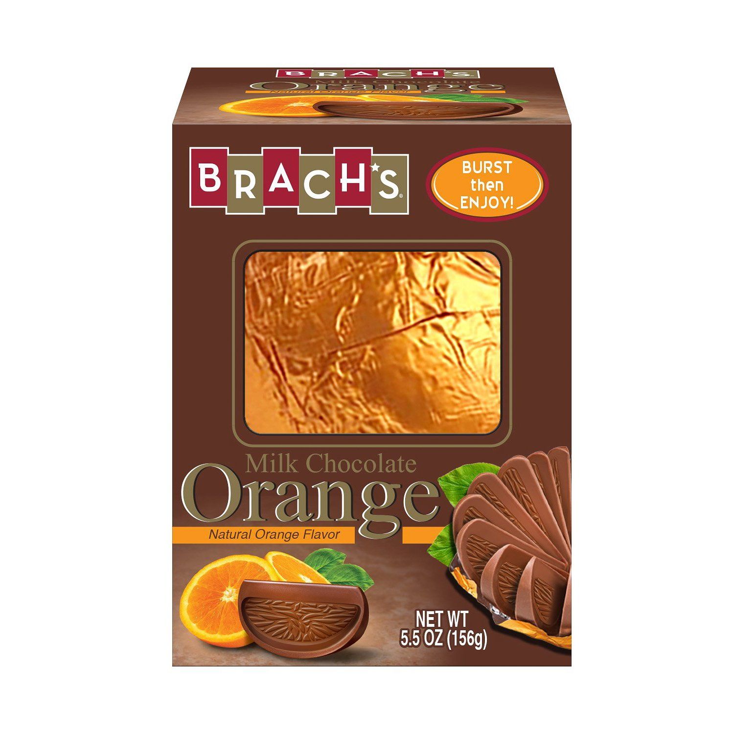 Brach's Candy Orange Ball Meltable Brach's Milk Chocolate 5.5 Ounce 
