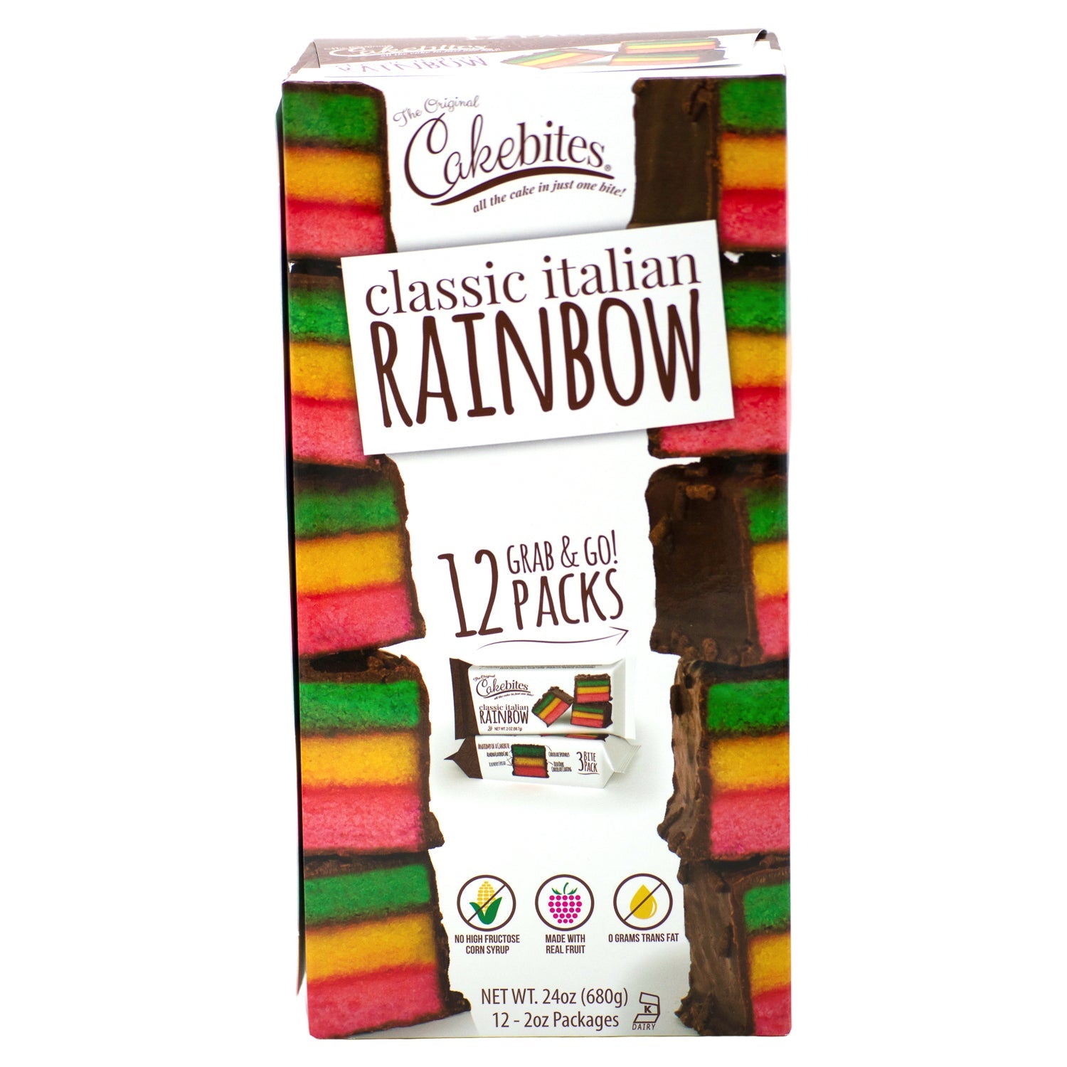 Cakebites Classic Italian Rainbow Cakebites Classic Italian Rainbow 2 Oz-12 Count 