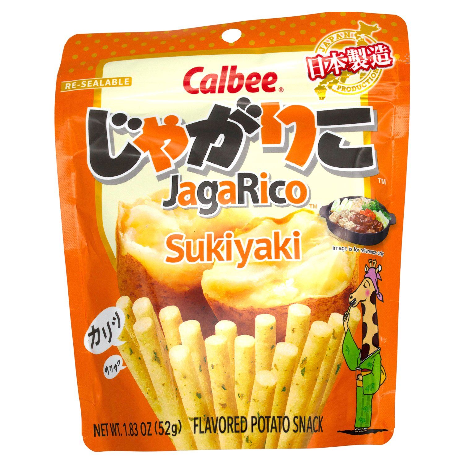 Calbee Jagarico Flavored Potato Snacks Calbee Sukiyaki 1.83 Ounce 