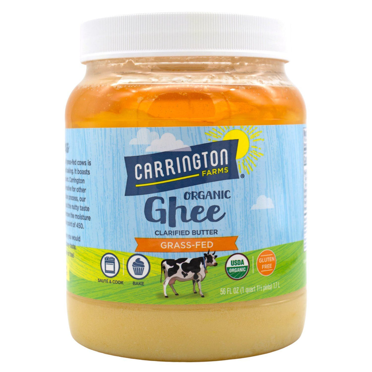 Carrington Farms USDA Certified Organic Grass Fed Ghee — Snackathon Foods