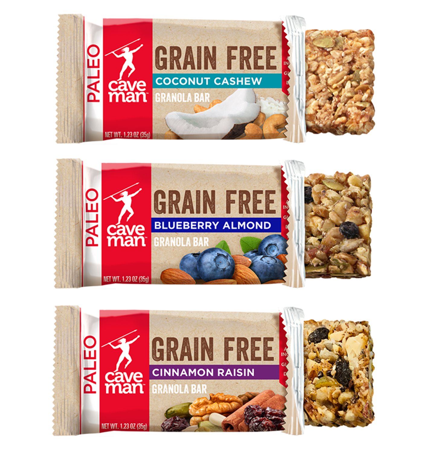 Caveman Foods Grain Free Granola Bar Caveman Foods 