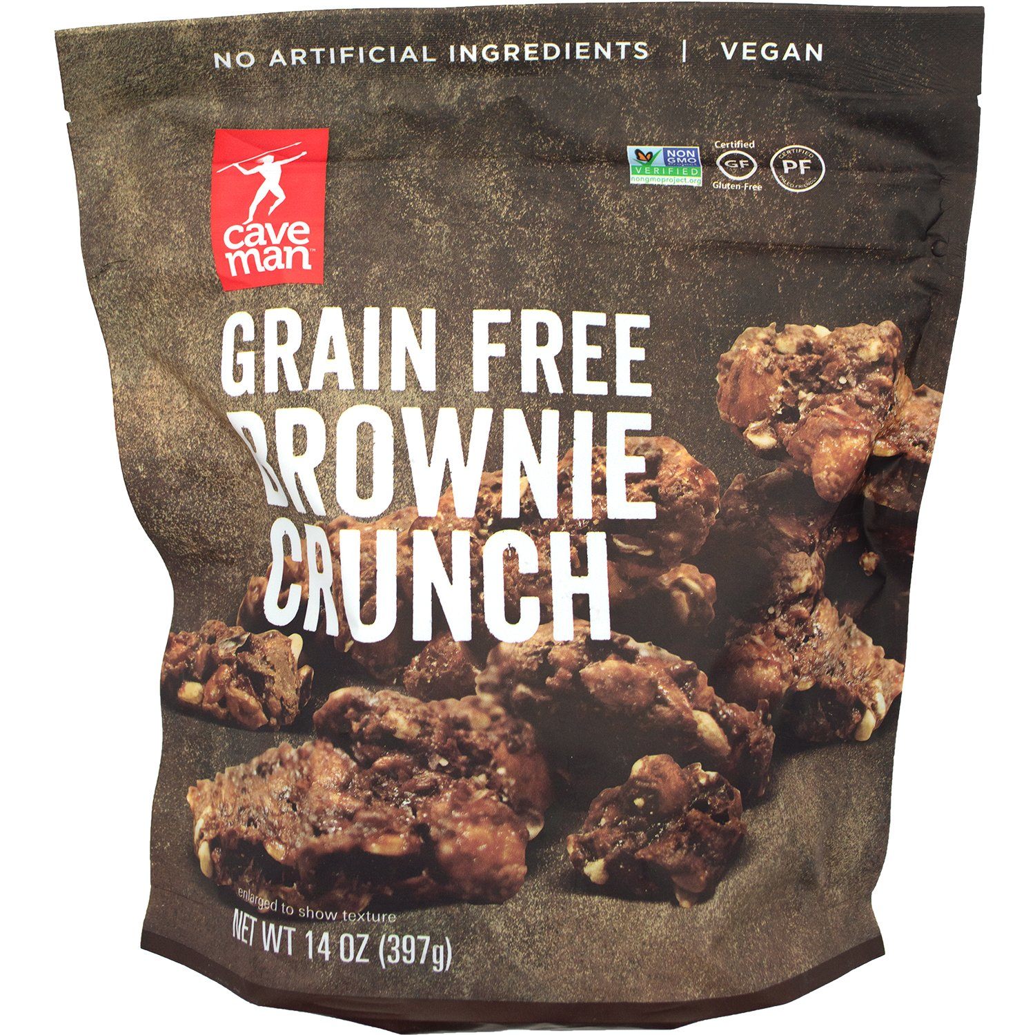 Caveman Grain Free Brownie Crunch Caveman Foods 14 Ounce 