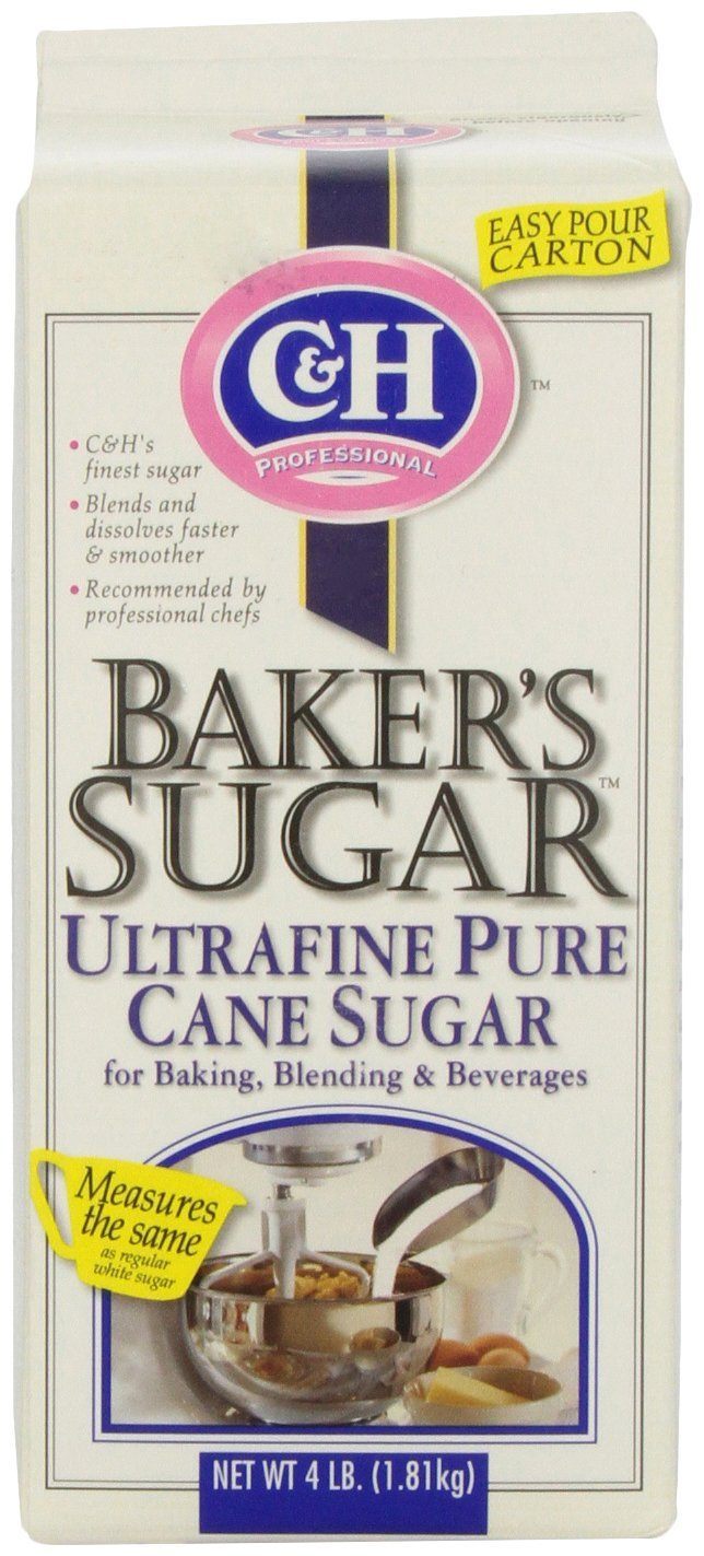 C&H Baker's Sugar, Ultrafine Pure Cane Sugar C&H Original 4 Pound 