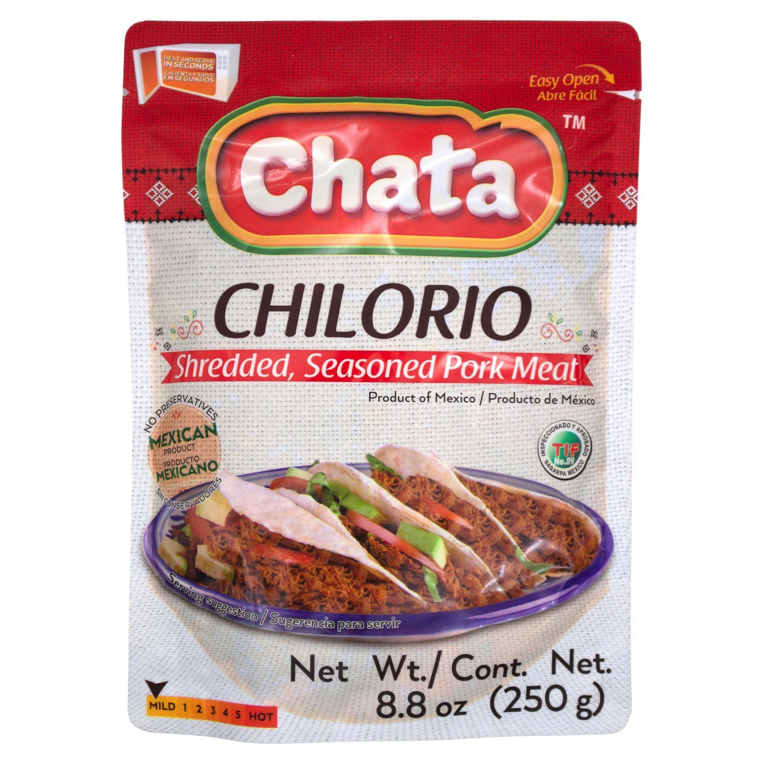 Chata Chilorio Shredded Seasoned Meat Chata Pork 8.8 Ounce 