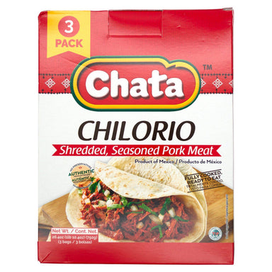 Chata Chilorio Shredded Seasoned Meat Chata Pork 8.8 Oz-3 Count 
