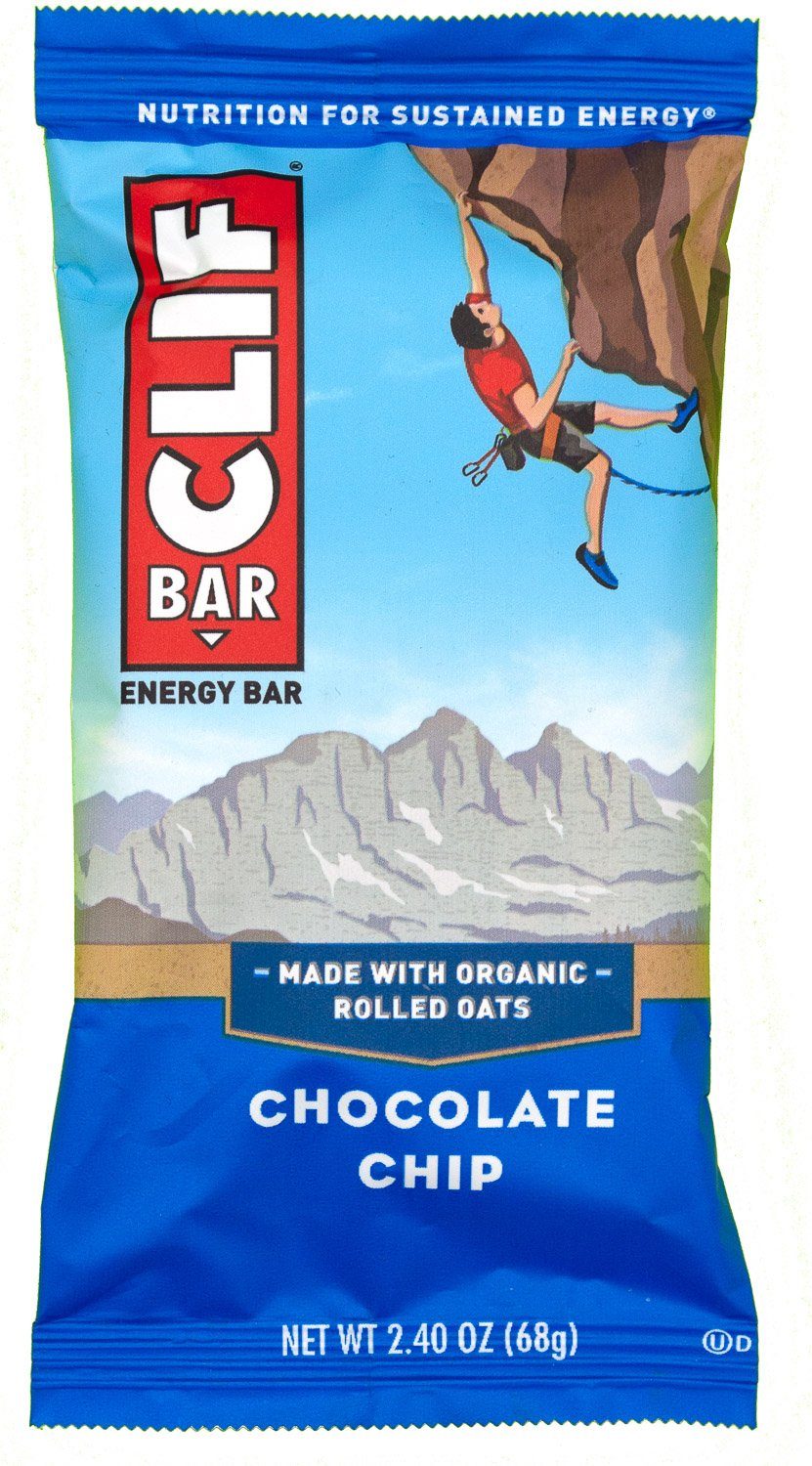 CLIF BAR, Energy Bars, 2.4 Ounce Clif Bar Chocolate Chip 2.4 Ounce 
