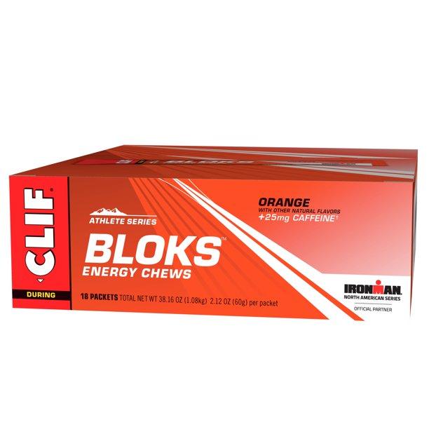 CLIF BLOKS Energy Chews CLIF Orange 2.12 Oz-18 Count 