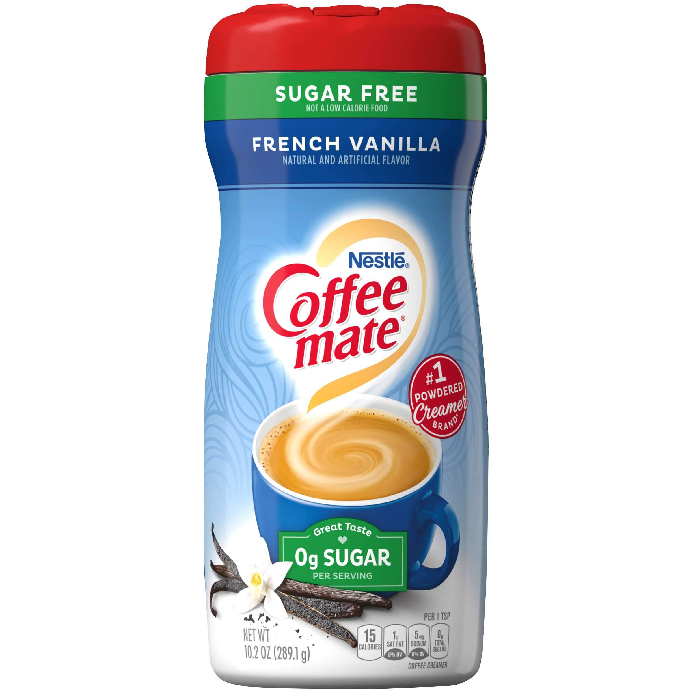 Coffee-mate Sugar Free Powder Creamer Nestle French Vanilla 10.2 Ounce 