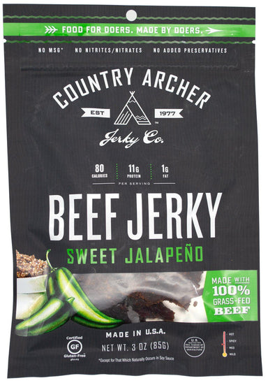 Country Archer Beef Jerky Country Archer Sweet Jalapeño 3 Ounce 