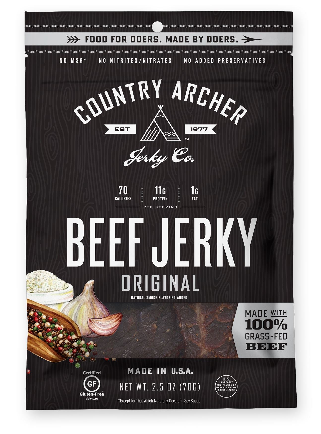 Country Archer Jerky Country Archer Beef Jerky Original 2.5 Ounce