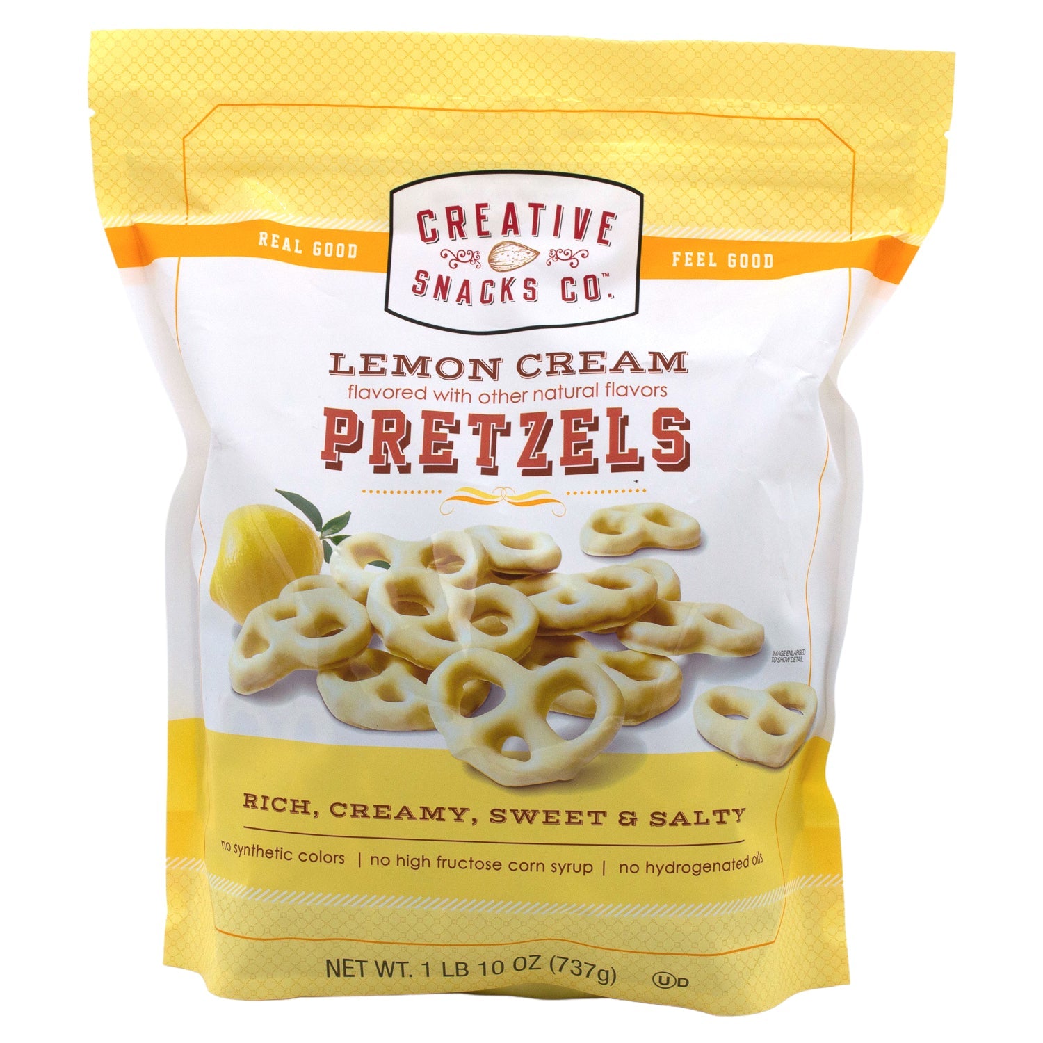 Creative Snacks Enrobed Pretzels Meltable Creative Snacks Lemon Cream 26 Ounce 