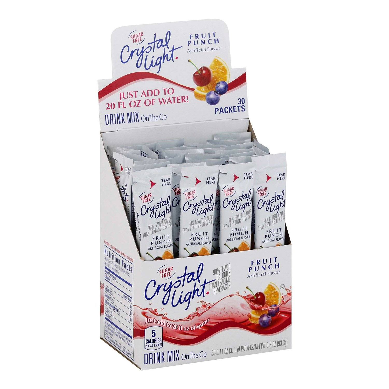 Crystal Light Drink Mixes Crystal Light Fruit Punch 30 Count 