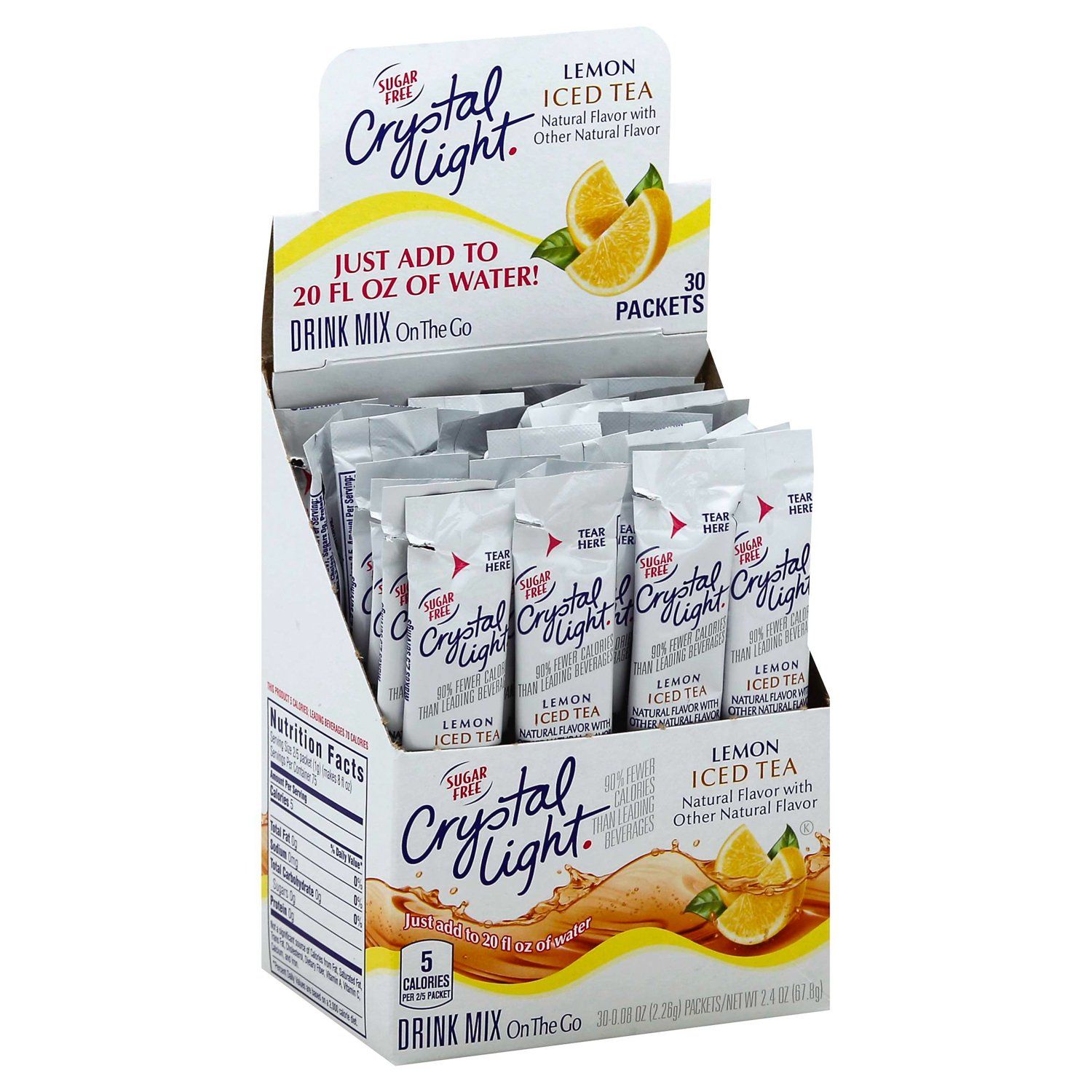 Crystal Light Drink Mixes Crystal Light Lemon Iced Tea 30 Count 