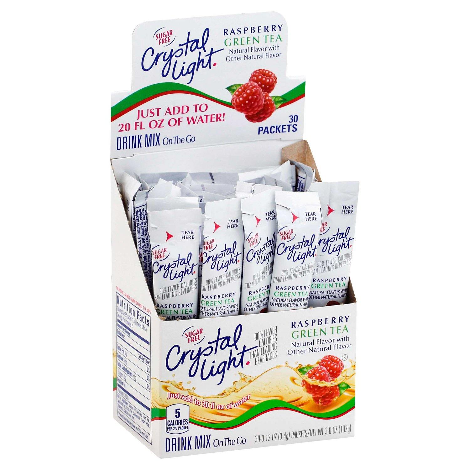 Crystal Light Drink Mixes Crystal Light Raspberry Green Tea 30 Count 