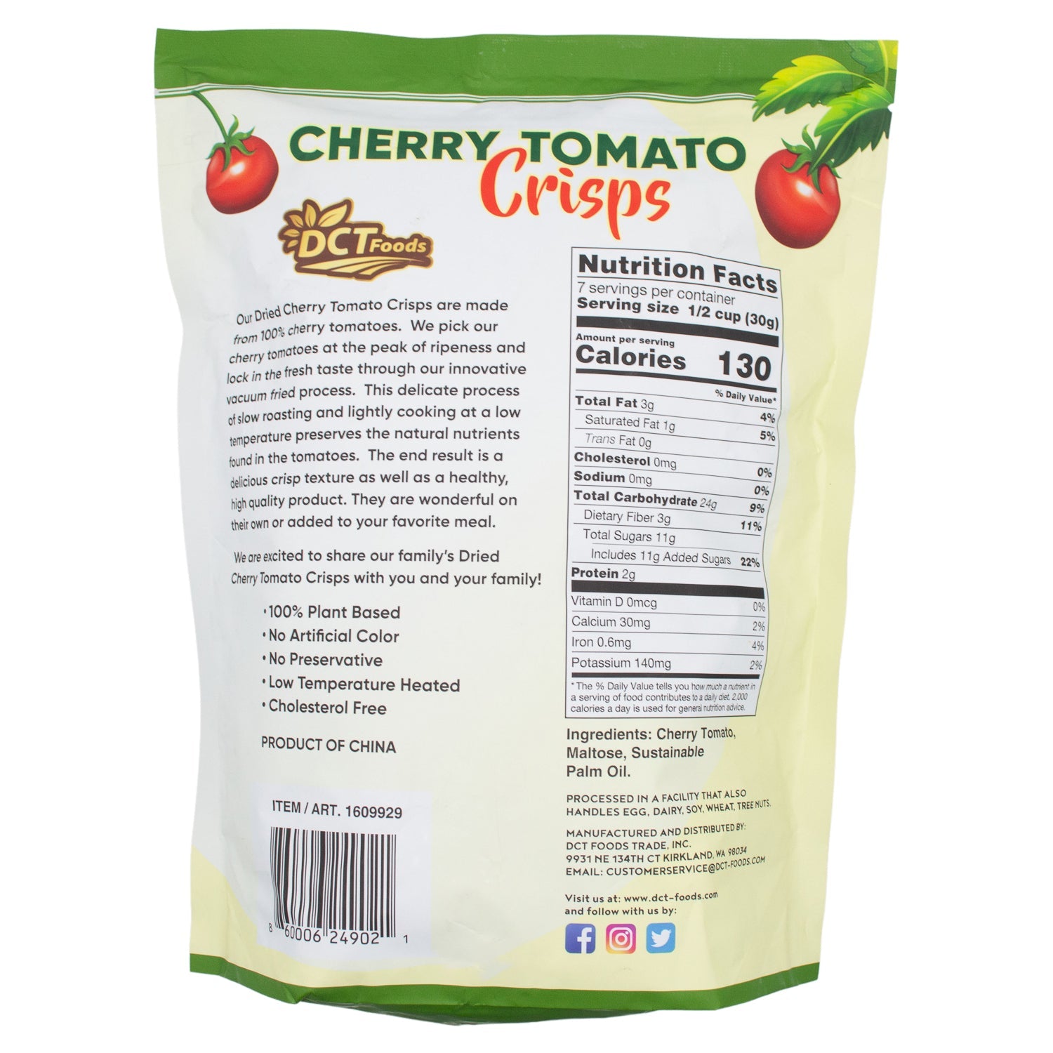 DCT Foods Cherry Tomato Crisps DCT Foods 