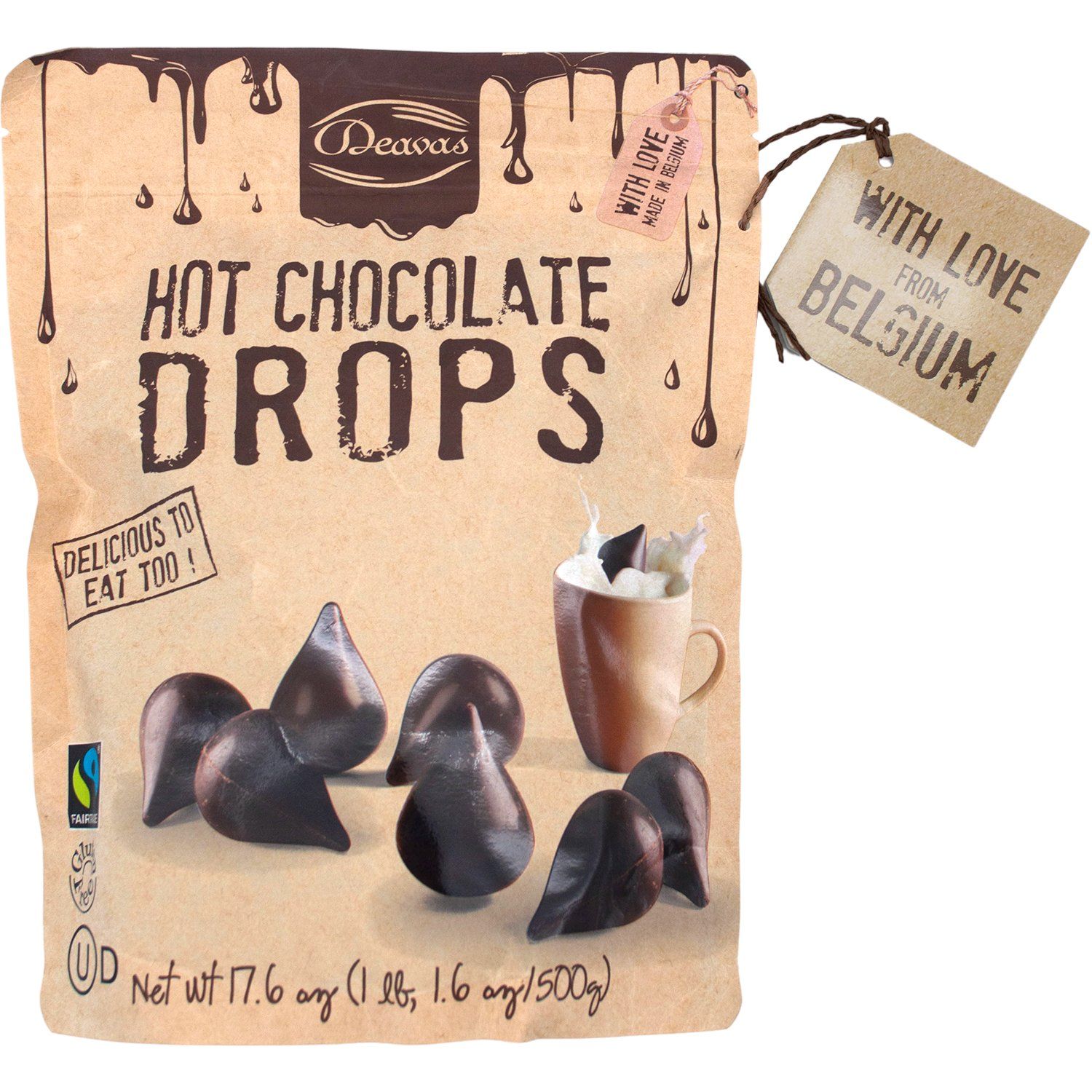 Deavas Hot Chocolate Drops Meltable Deavas 17.6 Ounce 