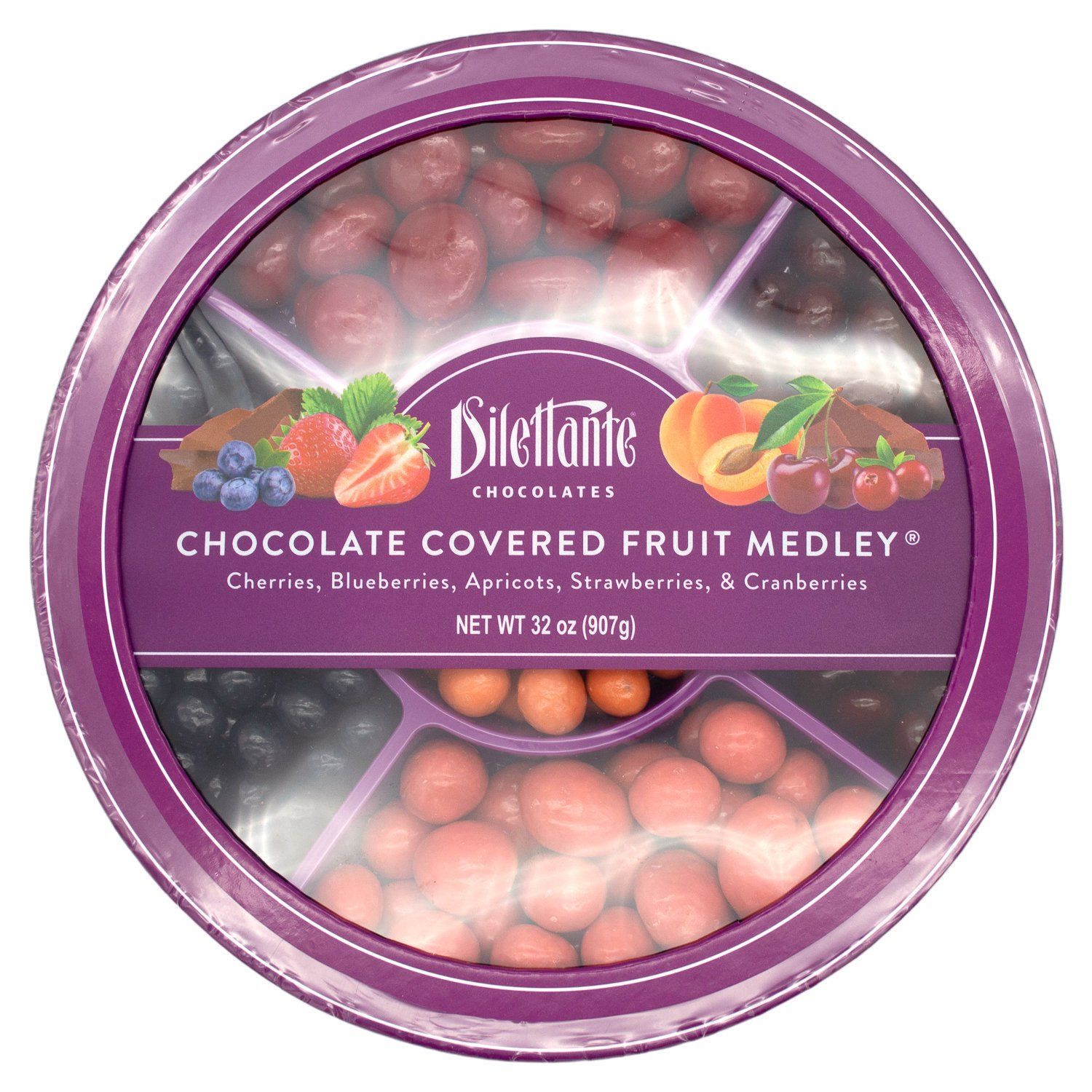 Dilettante Chocolate Covered Fruit Meltable Dilettante Medley Wheel 32 Ounce 