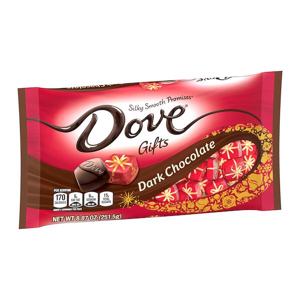 DOVE PROMISES Silky Smooth Chocolate Meltable Dove Dark Chocolate Snowflake 8.87 Ounce 
