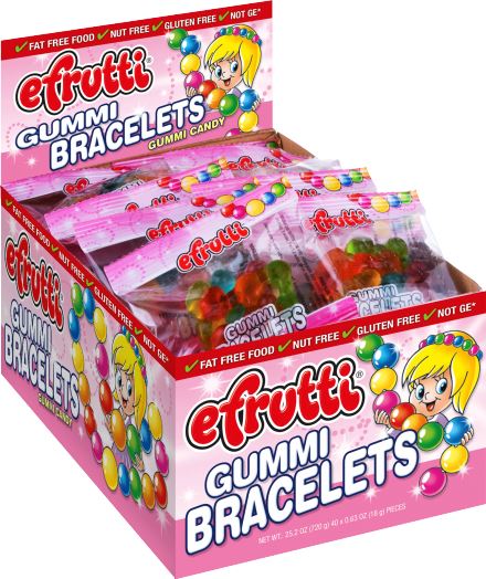 efrutti Gummi Candy eFruity Gummi Bracelets 0.32 Oz-40 Count 