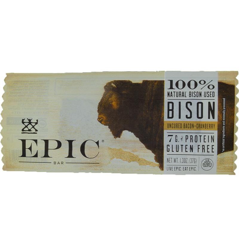 Epic Meat Bars Epic Bison Uncured Bacon + Cranberry 1.3 Ounce