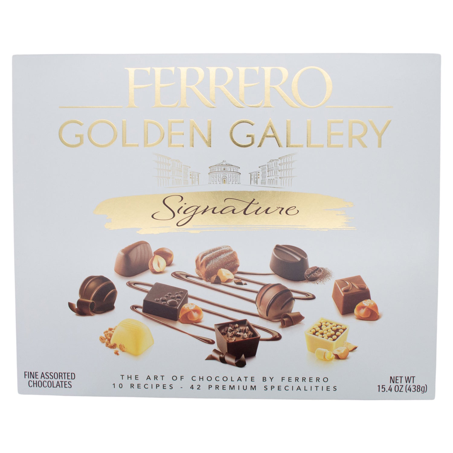 Ferrerro Golden Gallery Signature Fine Assorted Chocolates Meltable Ferrero 15.4 Ounce 