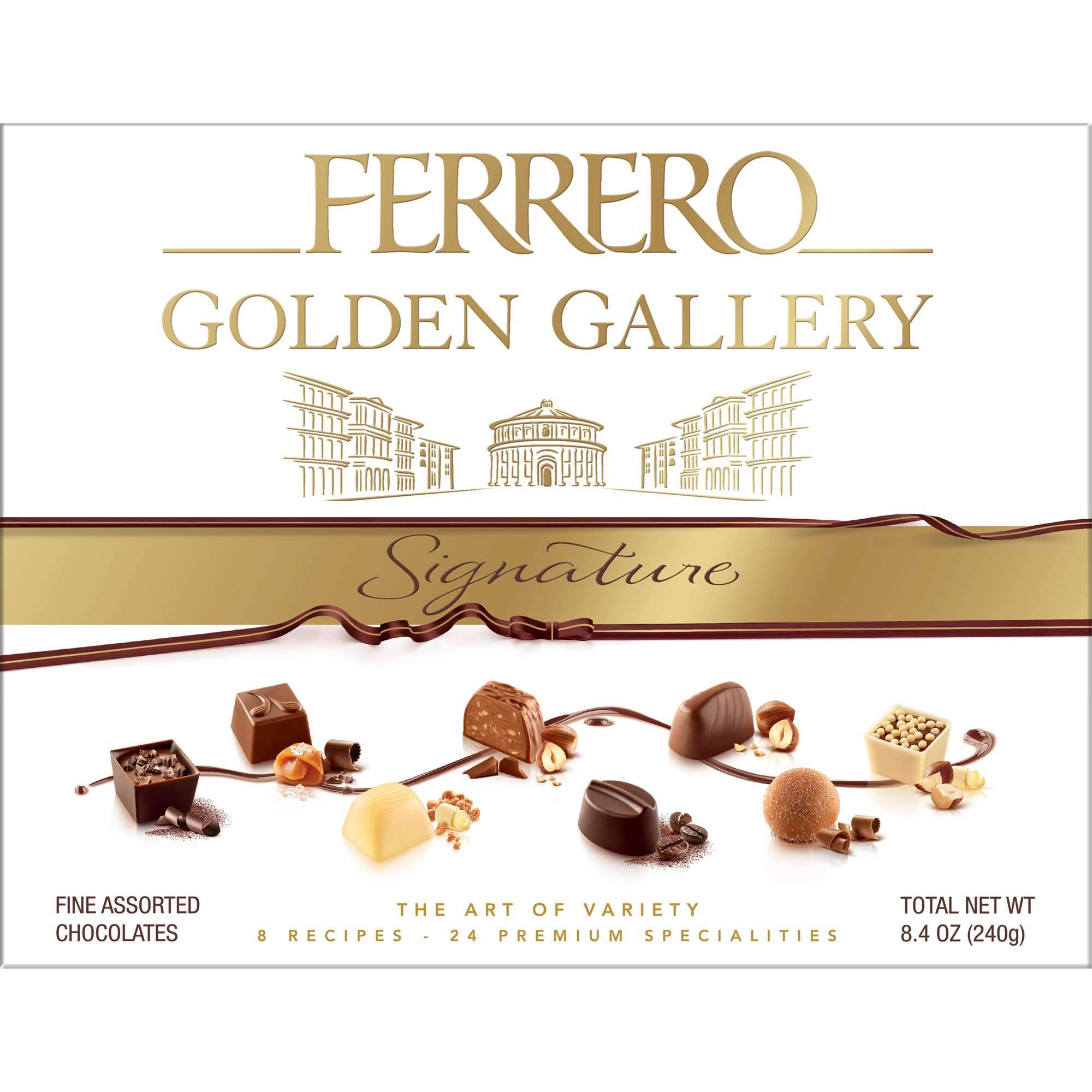 Ferrerro Golden Gallery Signature Fine Assorted Chocolates Meltable Ferrero 4.2 Ounce 