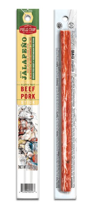 Field Trip Meat Sticks Field Trip Snacks Beef & Pork Spicy Jalapeno 1 Ounce