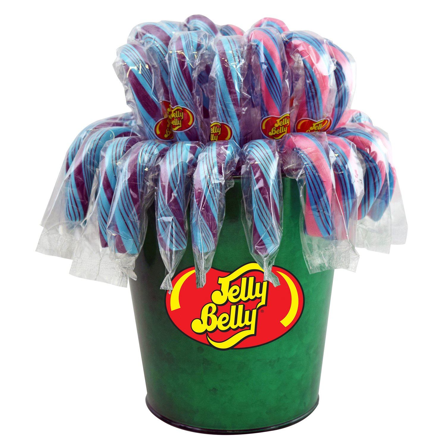 Flavored Candy Canes Spangler Jelly Belly Cotton Blueberry 2.3 Oz-30 Count 