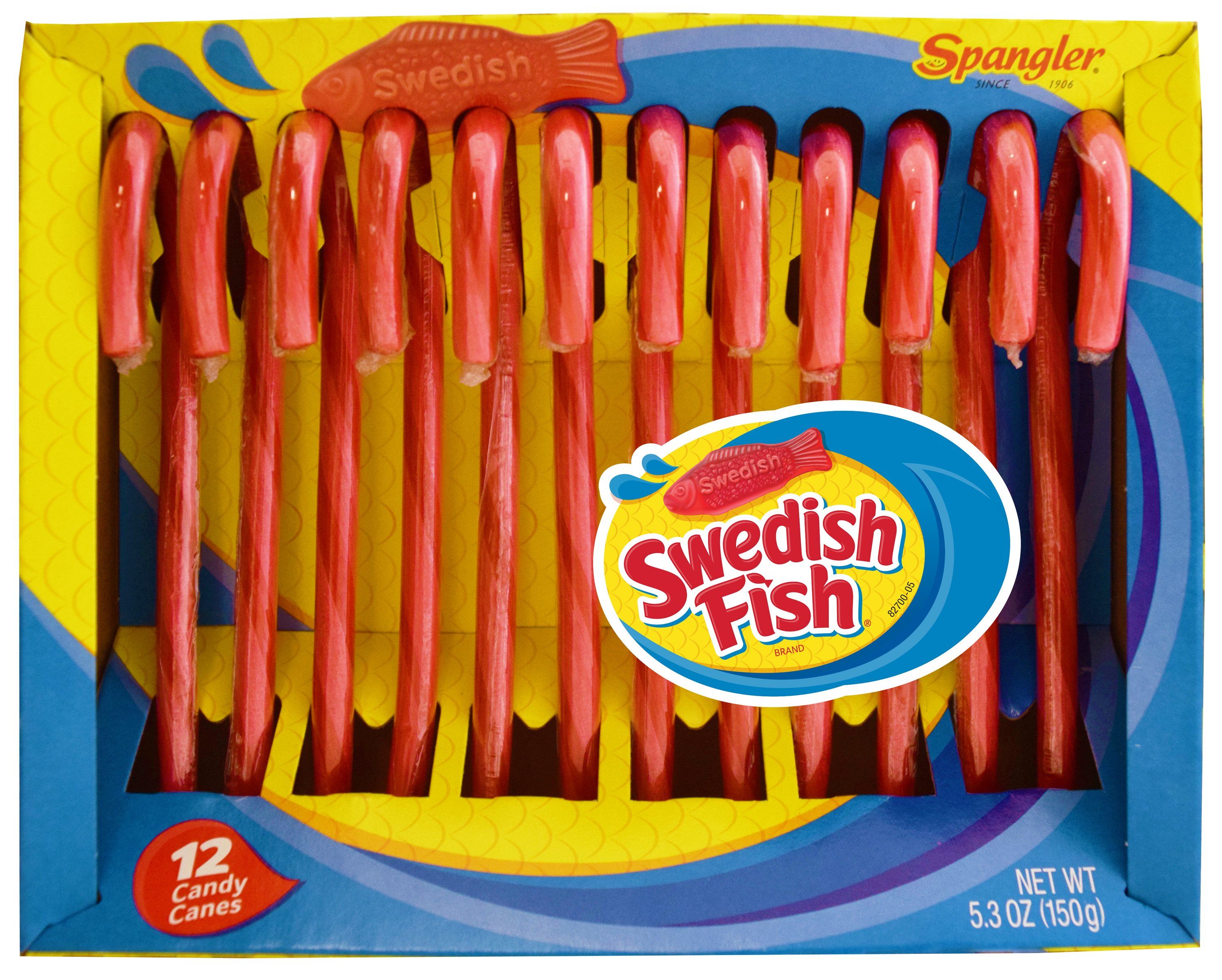 Flavored Candy Canes Spangler Swedish Fish 5.3 Ounce 