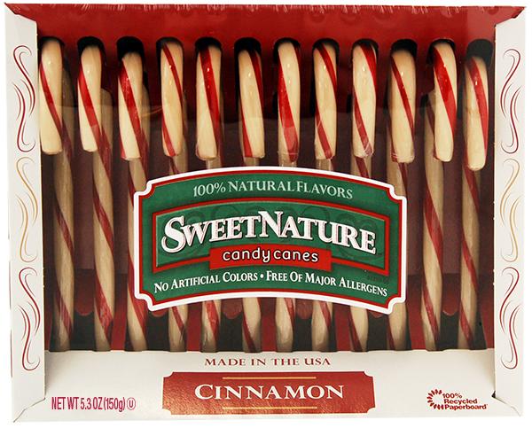 Flavored Candy Canes Spangler SweetNature Cinnamon 5.3 Ounce 