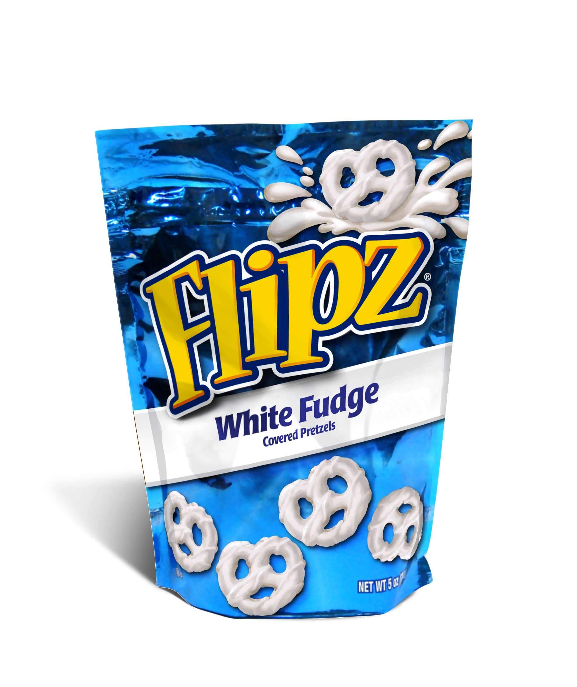 Flipz Chocolate Covered Pretzels Flipz White Fudge 5 Ounce 